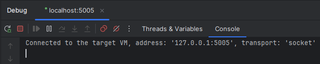 Debug windows with target socket