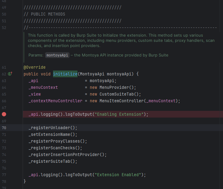 MontoyaApi initialize method