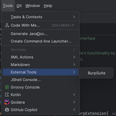 Running external tools with IntelliJ